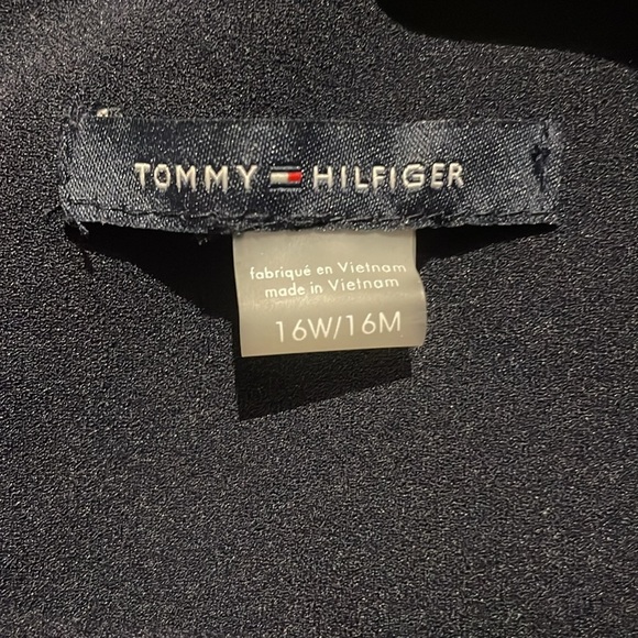 Tommy Hilfiger Navy Fit  & Flare Dress sz 16 W - Picture 3 of 4